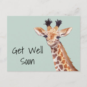 Niedliche Giraffe wird bald Personalisiert  Postkarte