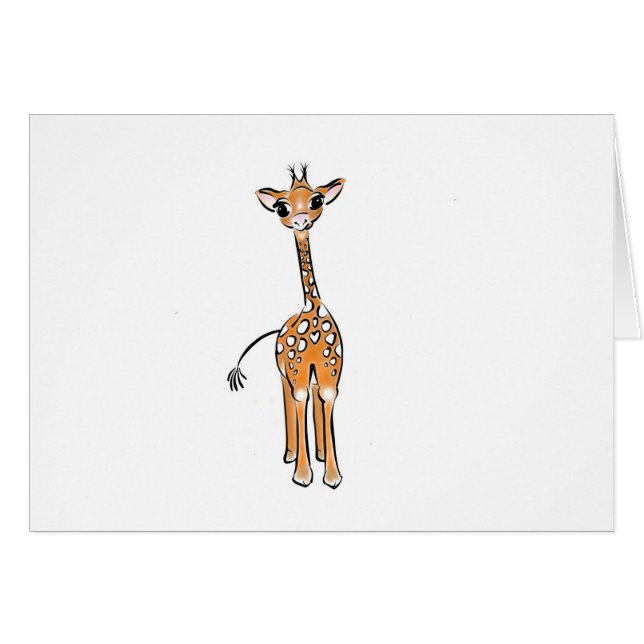 Niedliche Giraffe zeichnend (Vorderseite (Horizontal))
