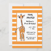 Niedliche Giraffe zeichnend Einladung (Vorderseite)