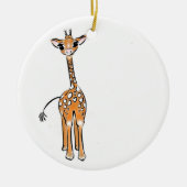 Niedliche Giraffe zeichnend Keramikornament (Vorne)