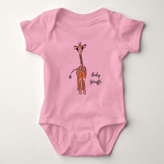 Niedliche Giraffe zeichnend, Safaritiere Baby Strampler (Vorderseite)