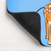 Niedliche Giraffe zeichnend Safaritiere blau Mousepad (Ecke)