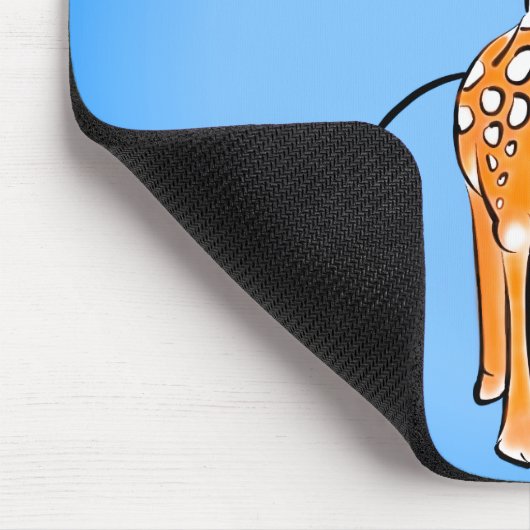 Niedliche Giraffe zeichnend Safaritiere blau Mousepad (Ecke)
