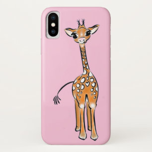 Niedliche Giraffe zeichnend, Safaritiere iPhone X Hülle