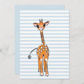 Niedliche Giraffe zeichnend, Safaritiere Einladung (Vorne/Hinten)