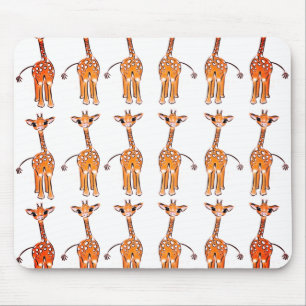 Niedliche Giraffe zeichnend, Safaritiere Mousepad