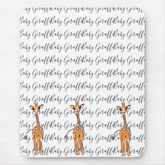 Niedliche Giraffe zeichnend, Safaritiere Mousepad (Vorne)