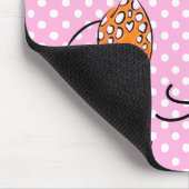 Niedliche Giraffe zeichnend Safaritiere Polka Punk Mousepad (Ecke)