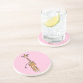 Niedliche Giraffe zeichnend, Safaritiere Sandstein Untersetzer (Seite)