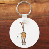 Niedliche Giraffe zeichnend Schlüsselanhänger (Vorderseite)