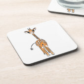 Niedliche Giraffe zeichnend Untersetzer (Linke Seite)