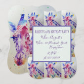 Niedliche Giraffe Zoo Animal Childs Einladung zum (Vorne/Hinten)