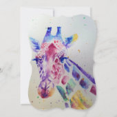 Niedliche Giraffe Zoo Animal Childs Einladung zum (Rückseite)