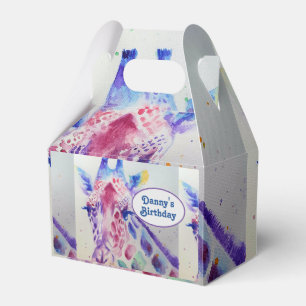 Niedliche Giraffe Zoo Tier Geburtstagskuchen Gefäl Geschenkschachtel