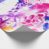 Niedliche Giraffe Zoo Tiermuster Wasserfarbe Geschenkpapier (Ecke)