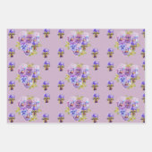 Niedliche Giraffe Zoo Tiermuster Wasserfarbe Geschenkpapier Set (Vorderseite 2)