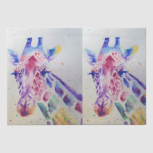 Niedliche Giraffe Zoo Tiermuster Wasserfarbe Seidenpapier