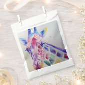 Niedliche Giraffe Zoo Tiername Name Party Gefällig Geschenktütchen (Ausgeschnitten)