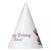 Niedliche Giraffe zum Geburtstag Partyhütchen (Links)