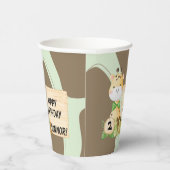Niedliche Giraffe zum Geburtstag von Kleinkindern Pappbecher (Rechts)