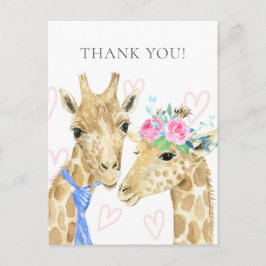 Niedliche Giraffe zum Thema danke Postkarte