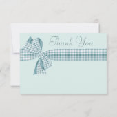 Niedliche Giraffen-blauer Jungen-Baby-Dusche Dankeskarte (Rückseite)