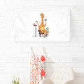 Niedliche Giraffen, Bücher und Teegeschenke Banner (Insitu)