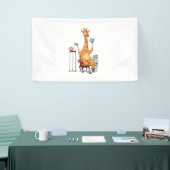 Niedliche Giraffen, Bücher und Teegeschenke Banner (Messeveranstaltung)