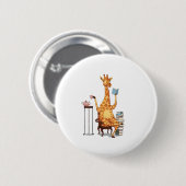 Niedliche Giraffen, Bücher und Teegeschenke Button (Vorne & Hinten)