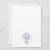 Niedliche Giraffen in Heißluftballon Babydusche Einladung (Rückseite)