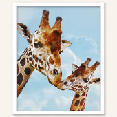 Niedliche Giraffen Kinderzimmer Poster