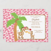 Niedliche Giraffen-Mama-u. Einladung (Vorne/Hinten)