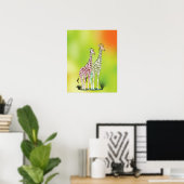 Niedliche Giraffen Poster (Heimbüro)
