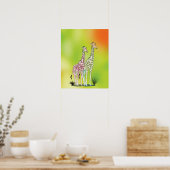 Niedliche Giraffen Poster (Küche)