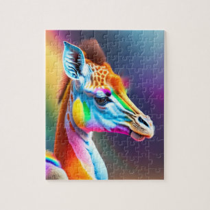 Niedliche Giraffen-Regenbogenfarben Puzzle