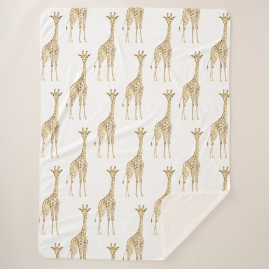 Niedliche Giraffen Sherpadecke (Vorderseite)
