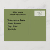 Niedliche Giraffen zum grünen Adresswechsel Ankündigungspostkarte (Rückseite)