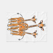 Niedliche Giraffenfamilie zeichnend Safaritiere Fleecedecke (Vorderseite (Horizontal))