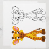 Niedliche Giraffenfarbseite (Vorne/Hinten)