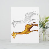 Niedliche Giraffenfarbseite (Stehend Vorderseite)