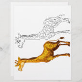 Niedliche Giraffenfarbseite (Vorne/Hinten)