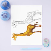 Niedliche Giraffenfarbseite Flyer (Einzeln)