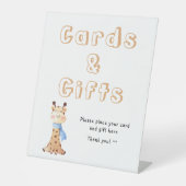 Niedliche Giraffenkarten und Geschenke Sockelschild (Vorderseite)