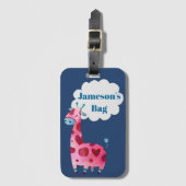 Niedliche Giraffenkinder Gepäckanhänger (Vorderseite Vertikal)