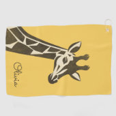 Niedliche Giraffenkopfdekoration Golfhandtuch (Horizontal)