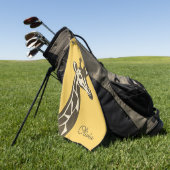 Niedliche Giraffenkopfdekoration Golfhandtuch (Gras)