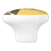 Niedliche Giraffenkopfdekoration Keramikknauf (Seitenansicht)