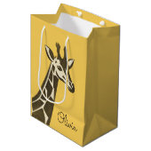 Niedliche Giraffenkopfdekoration Mittlere Geschenktüte (Vorderseite Schrägansicht)