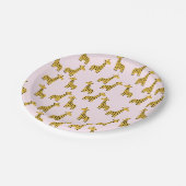 Niedliche Giraffenpapier-Teller Pappteller (Schrägansicht)