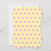 Niedliche Girl 4. Geburtstag Einladung (Rückseite)